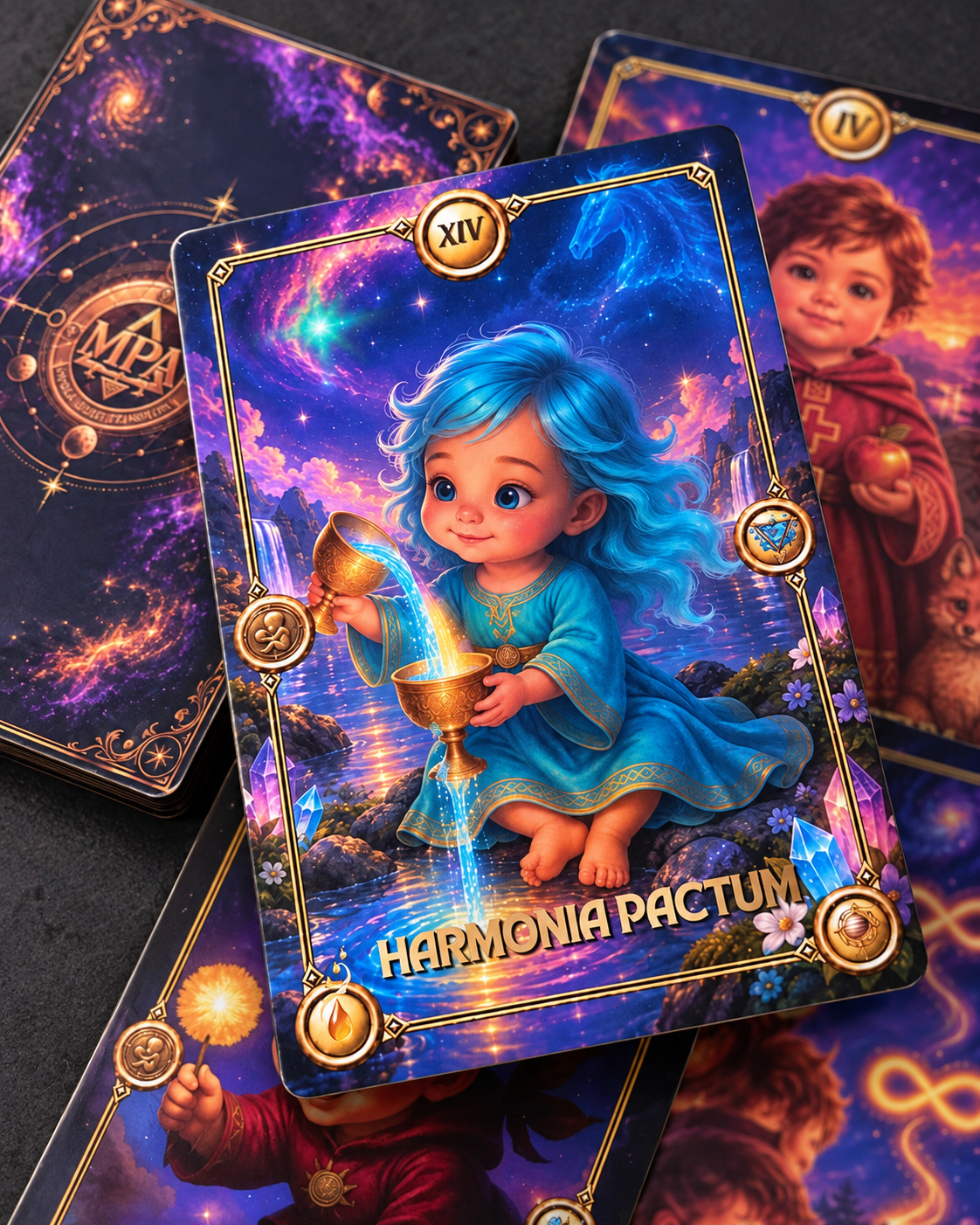 Producto físico del Tarot MPA: carta Harmonia Pactum